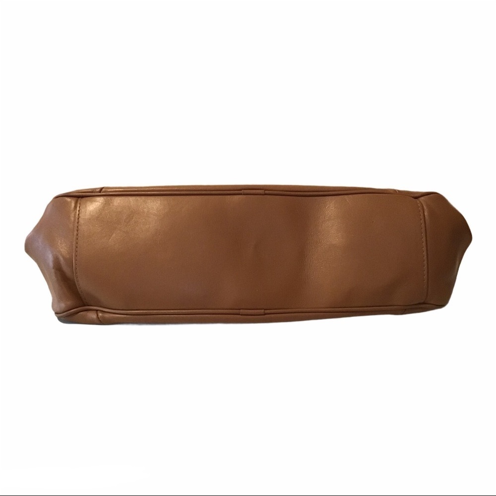 Pulicati Italian Leather Camel Color Handbag - Picture 10 of 13